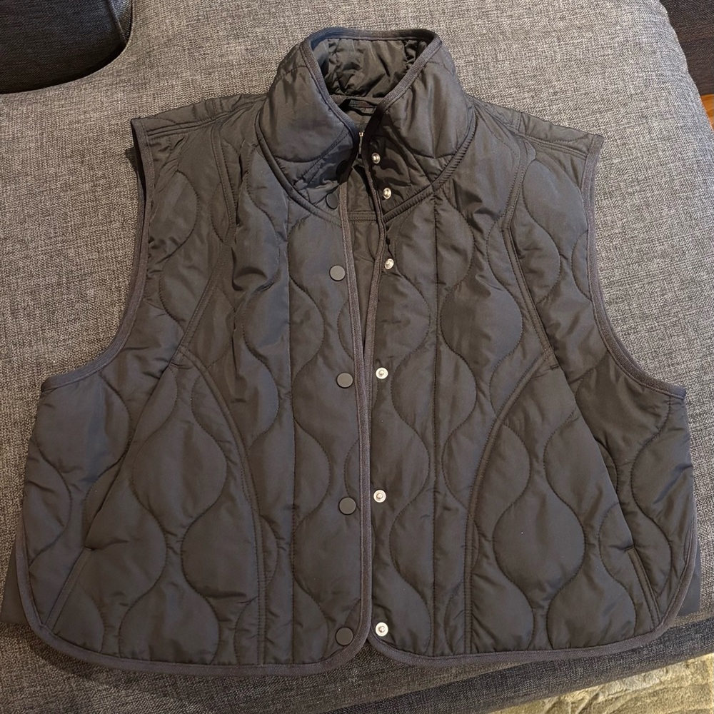 Quince Featherless Quilted Vest, Black, L